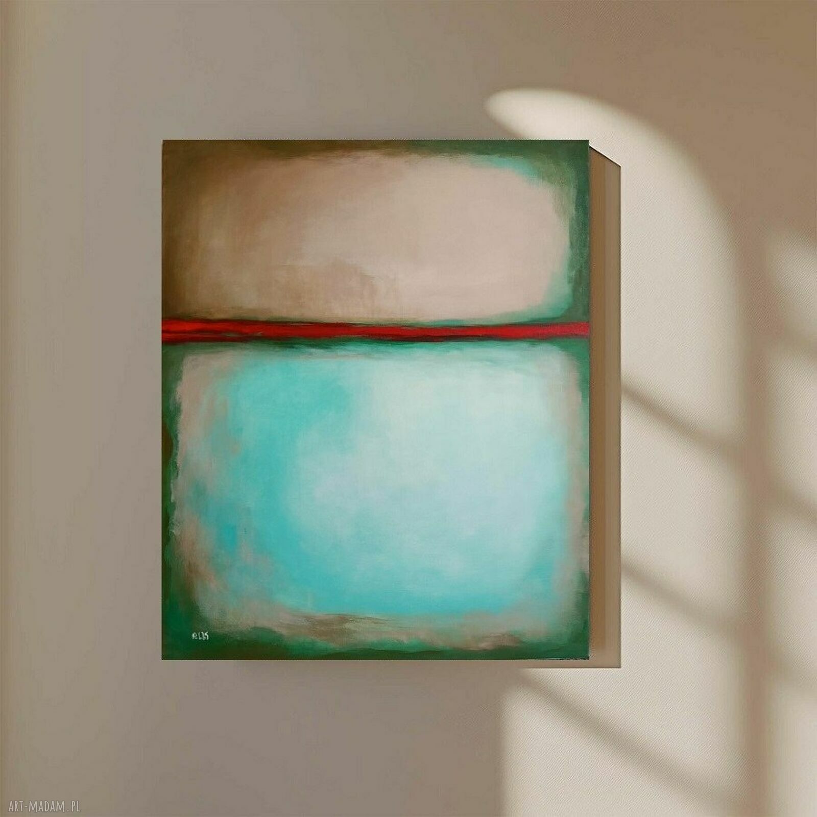 Abstrakcja - ręcznie malowany obraz akrylowy 60x50 cm