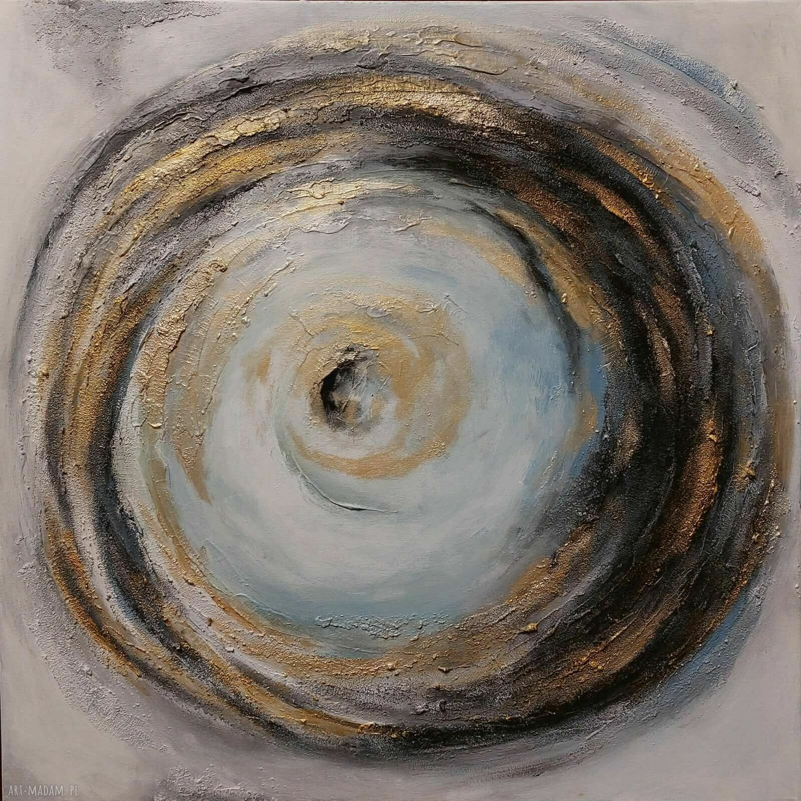 Abstrakcyjny obraz akrylowy na płótnie 60x60 cm