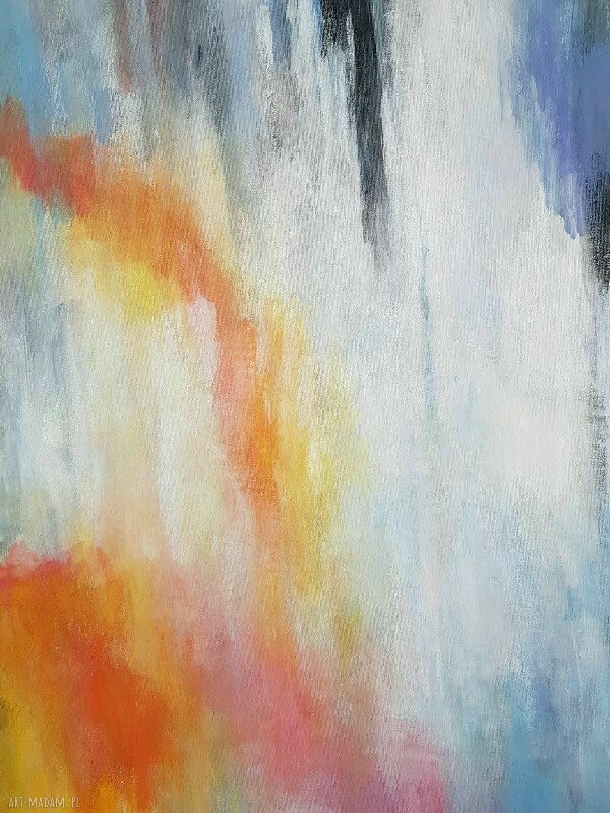 Abstrakcyjny obraz akrylowy na płótnie 100x70 cm
