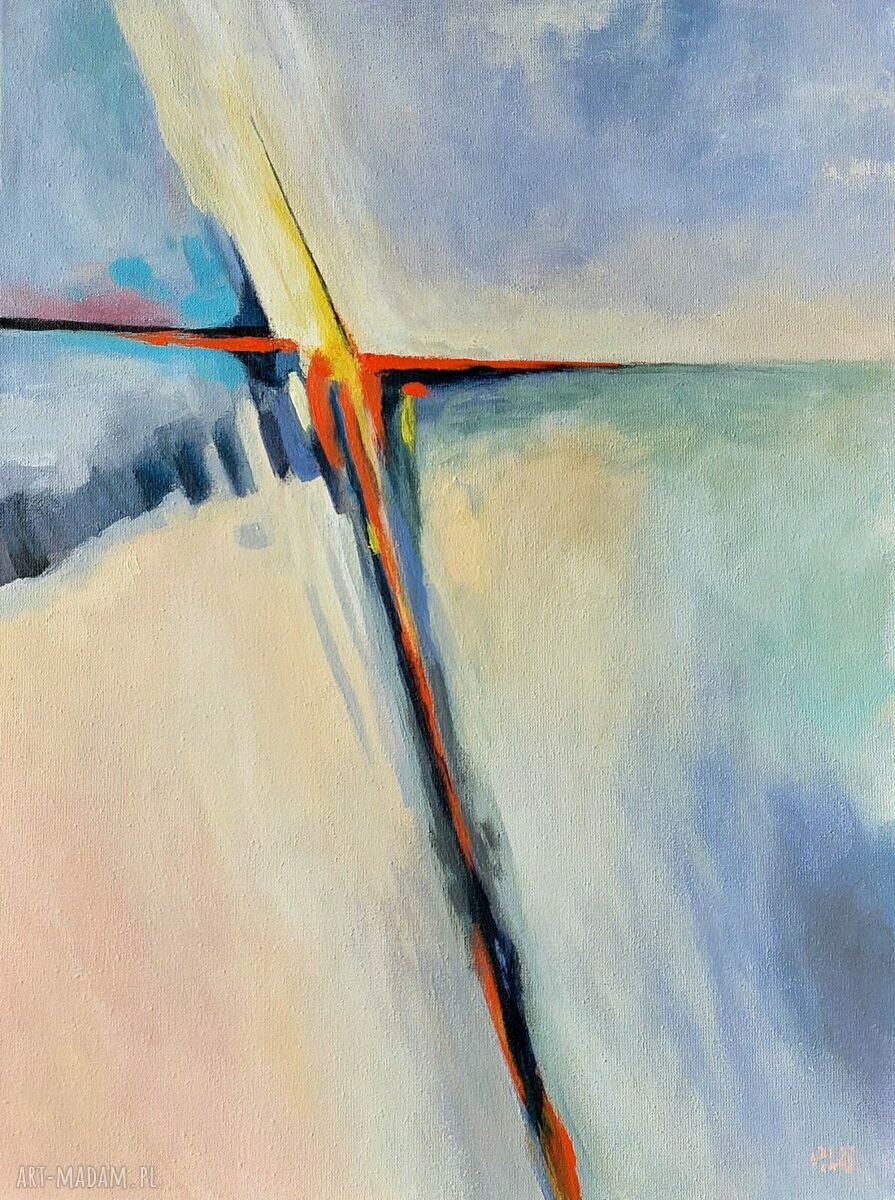 Abstrakcja - obraz akrylowy na płótnie 40x30 cm
