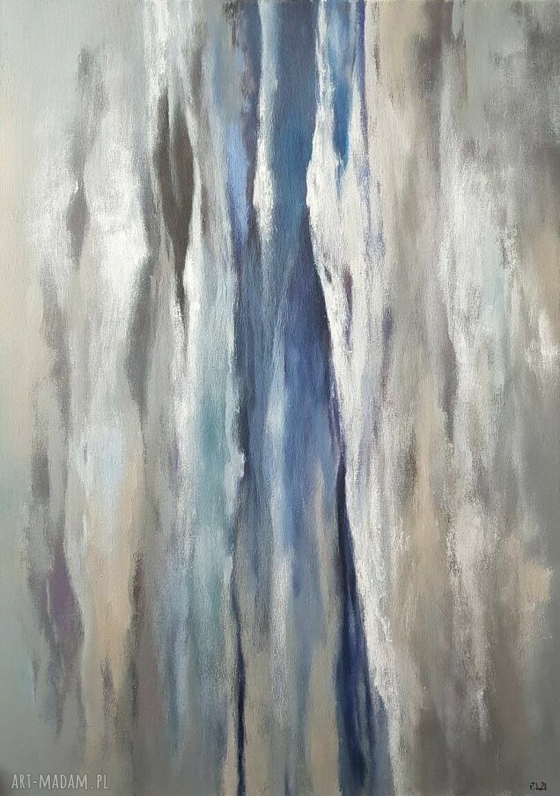 Abstrakcja - ręcznie malowany obraz akrylowy 50x70 cm (bez ramy)