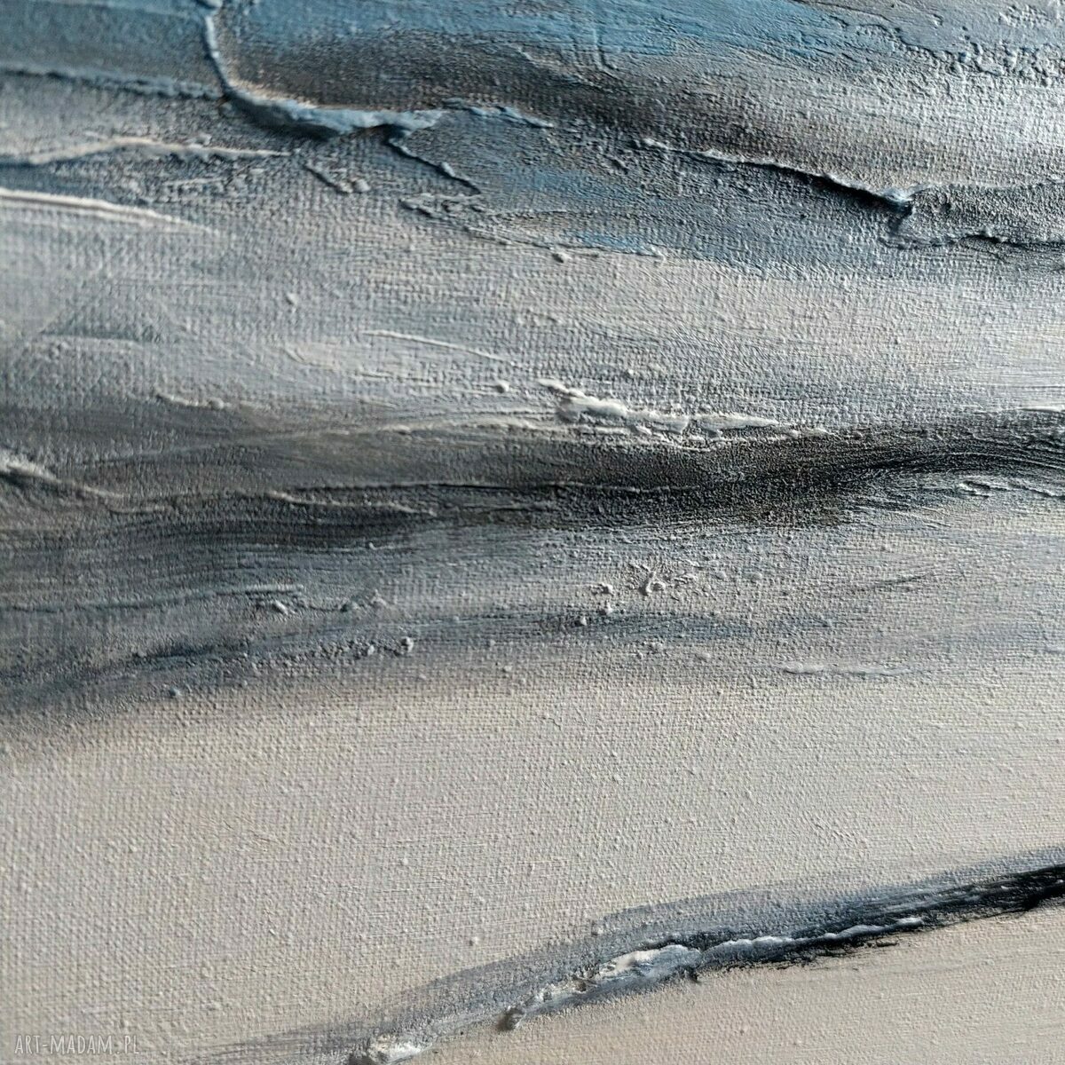 Obraz akrylowy Abstrakcja 60x50 cm - szaro-biały z dodatkiem złota