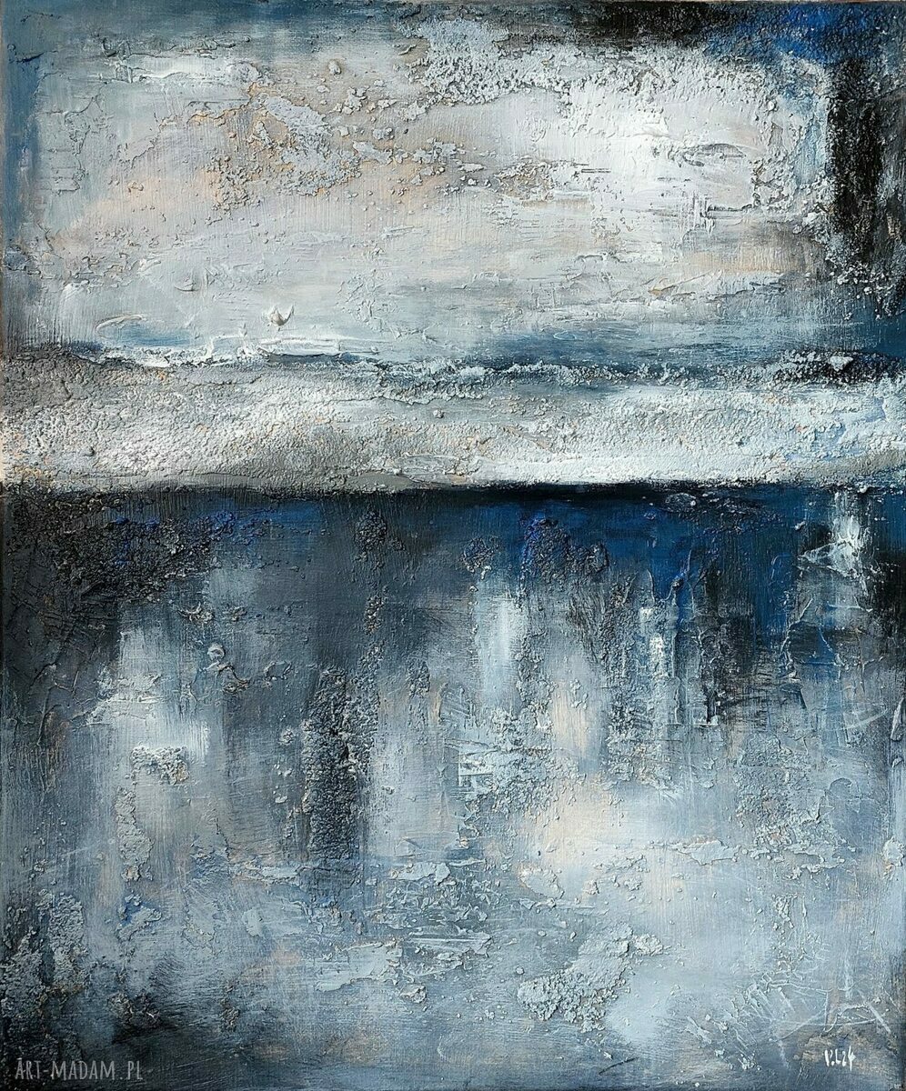 Obraz akrylowy Abstrakcja 60 x 50 cm - ręcznie malowany, sygnowany