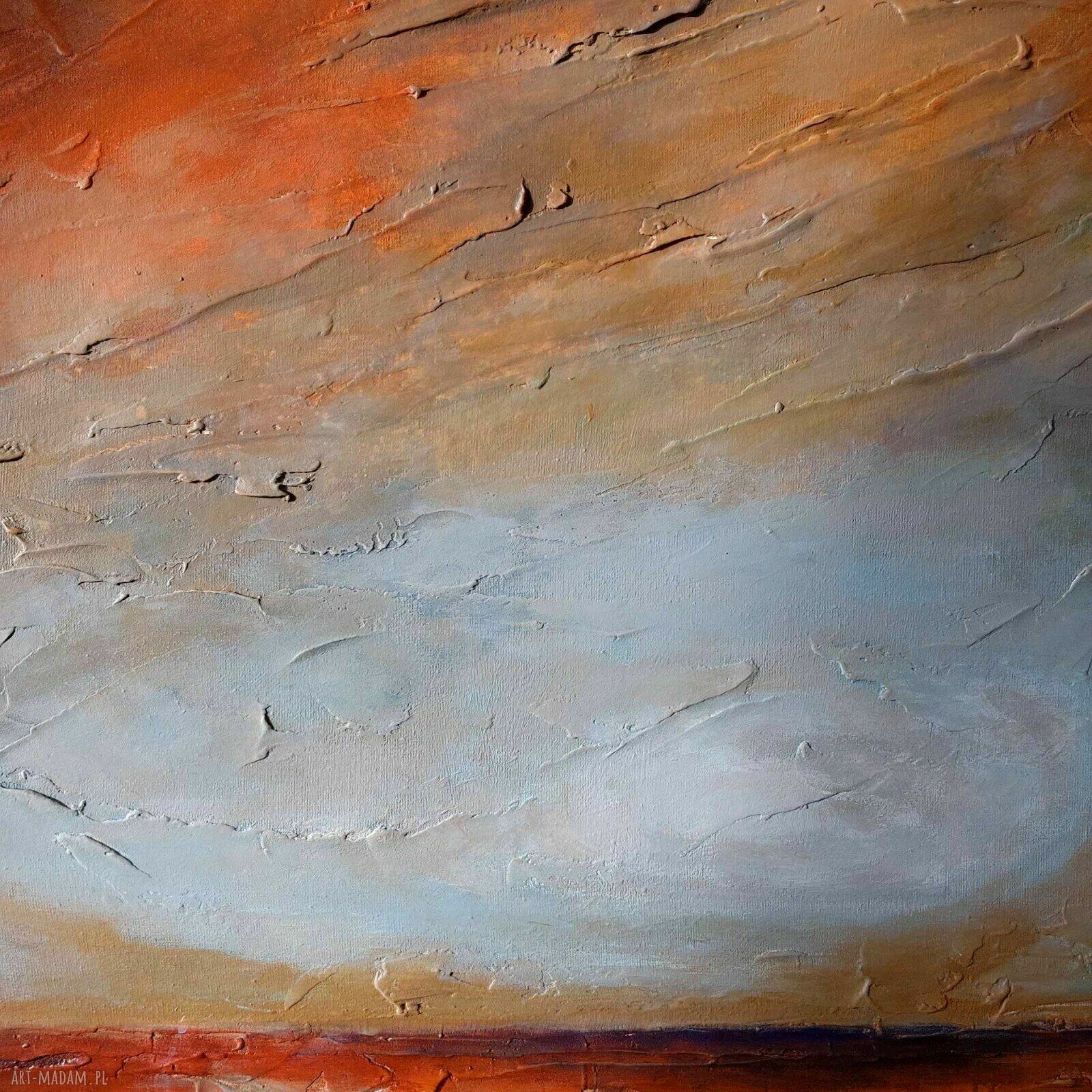 Abstrakcyjny obraz akrylowy na płótnie 60x50 cm