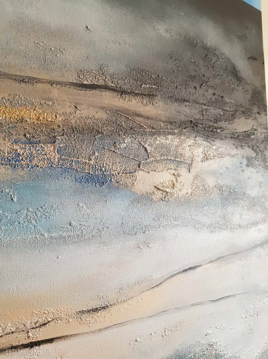 Abstrakcja: obraz akrylowy 50x60 cm w czerni i złocie