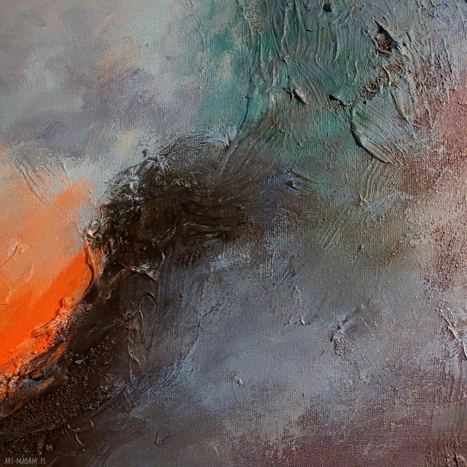 Abstrakcyjny obraz akrylowy 60x50 cm - gotowy do powieszenia