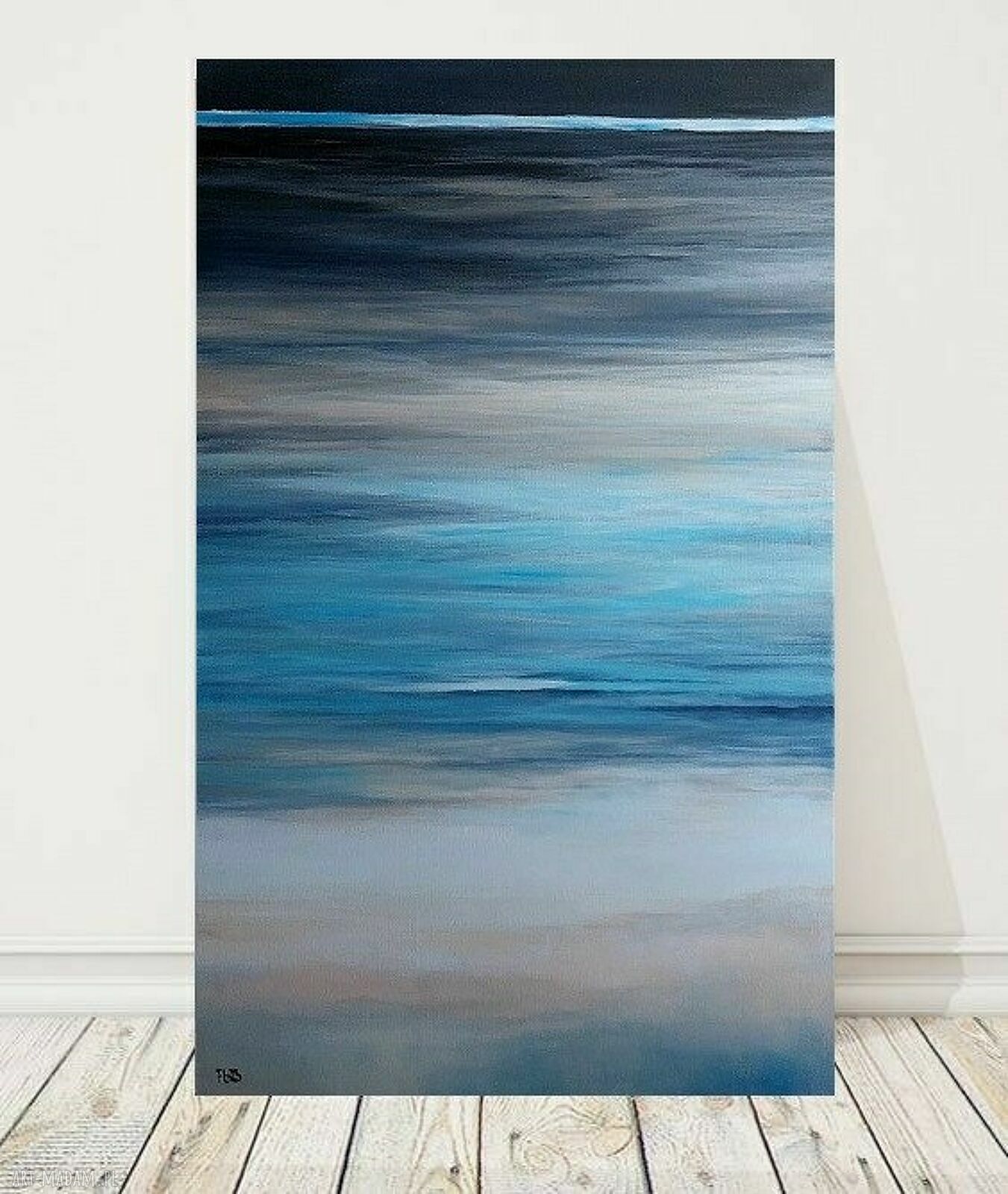 Abstrakcja - ręcznie malowany obraz akrylowy 80 x 50 cm