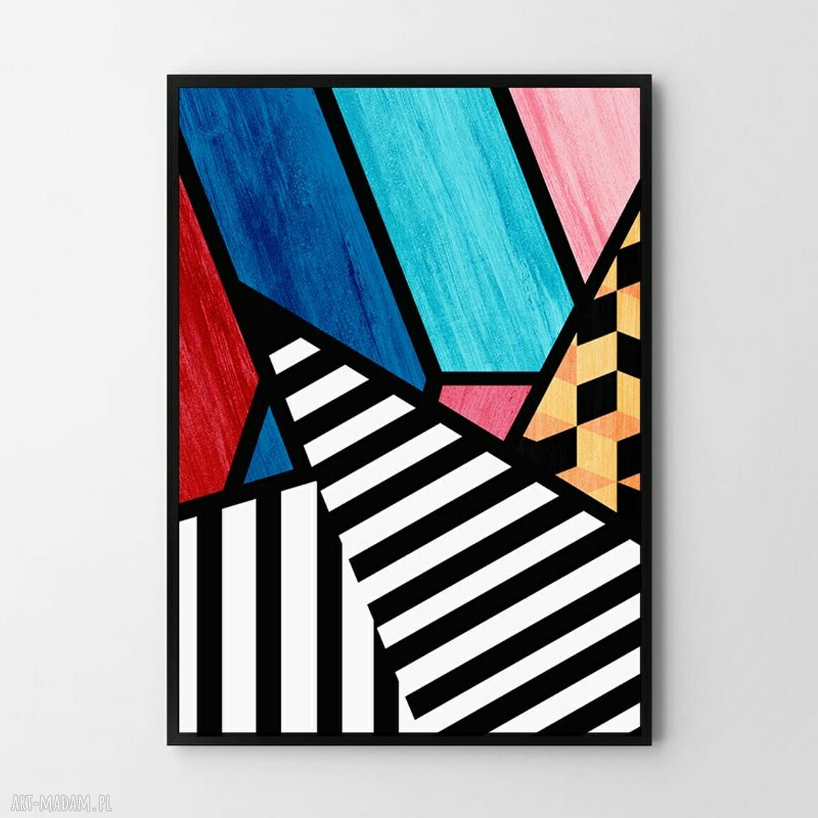 Plakat abstrakcja geometryczna - format B1 70x100 cm