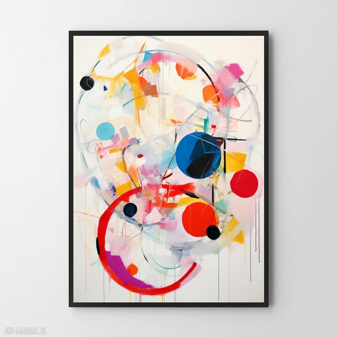 Plakat abstrakcja kosmicznie kolorowa 40x50 cm