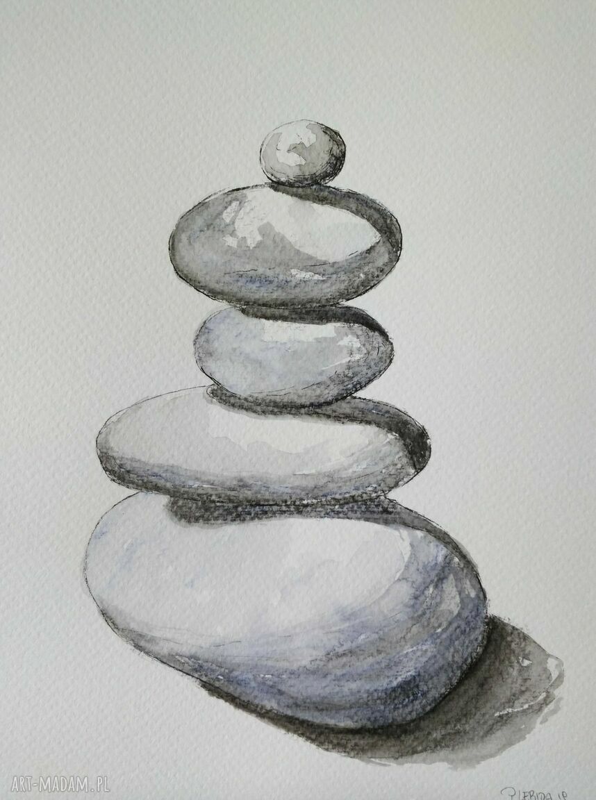 Abstrakcja - obraz akwarelowy 18x24 cm