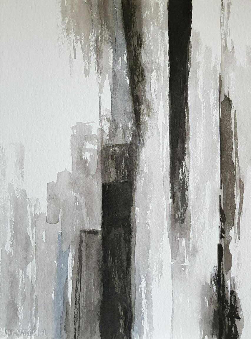 Abstrakcja w akwareli i tuszu 24/32 cm - Paulina Lebida