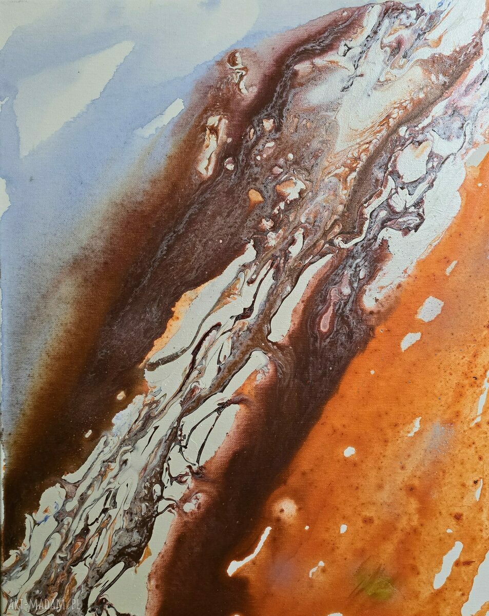 Abstrakcja pt. Alabama - ręcznie malowany obraz akrylowy 60x40