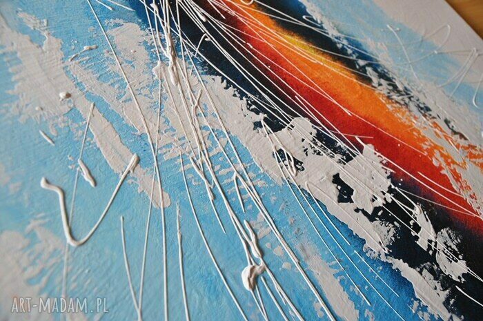Abstrakcja SPX - nowoczesny obraz ręcznie malowany na płótnie do salonu 120x80 cm