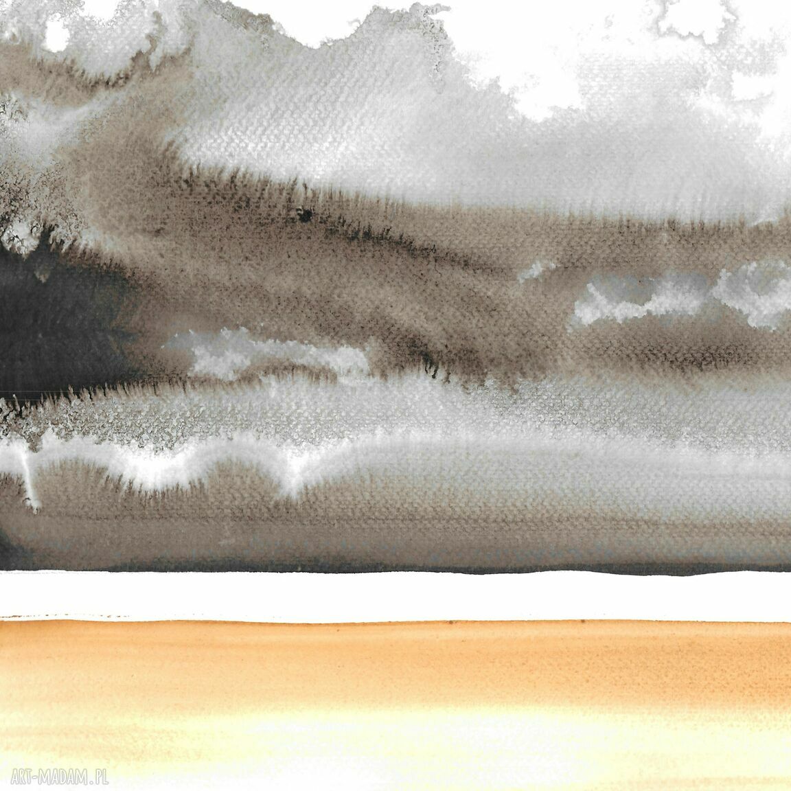 Dyptyk Abstrakcja „Świty” 2 x 40 x 50 cm - akwarela i tusz