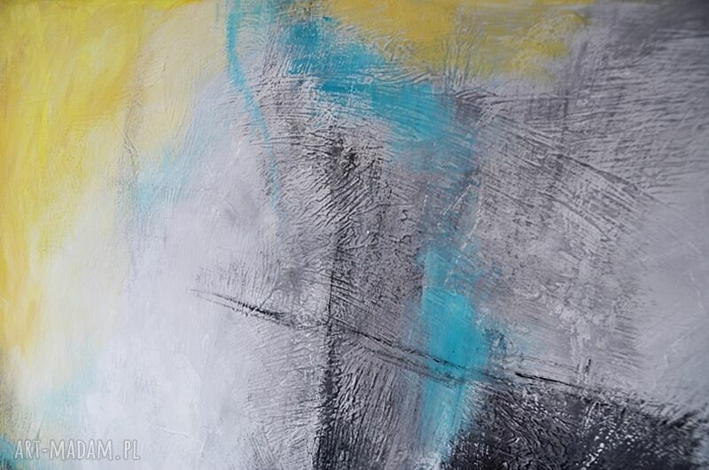 Abstrakcja XZS - ręcznie malowany obraz akrylowy na płótnie 120x80 cm