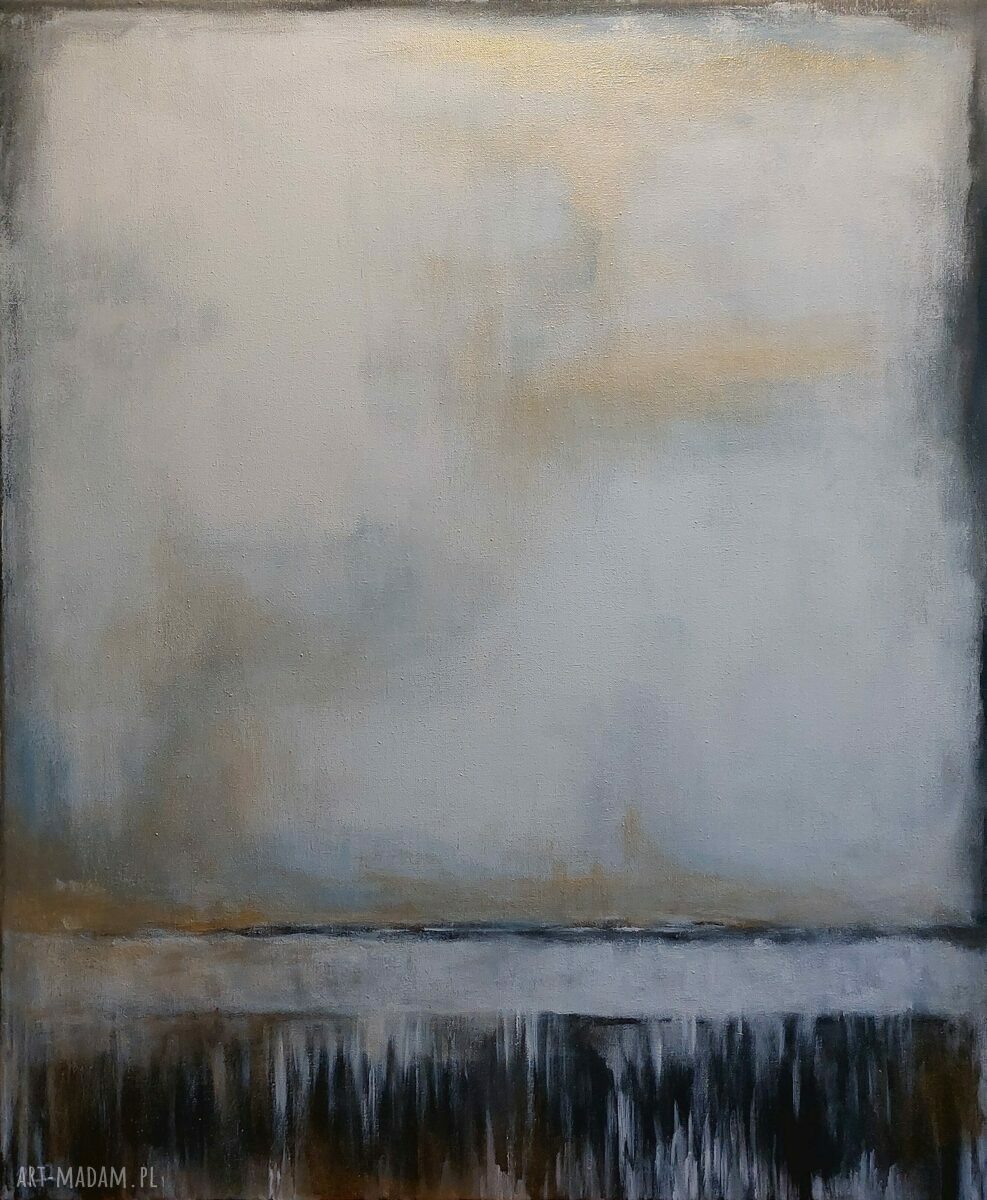 Abstrakcja ze złotem - obraz akrylowy 50 x 60 cm na płótnie bez ramy