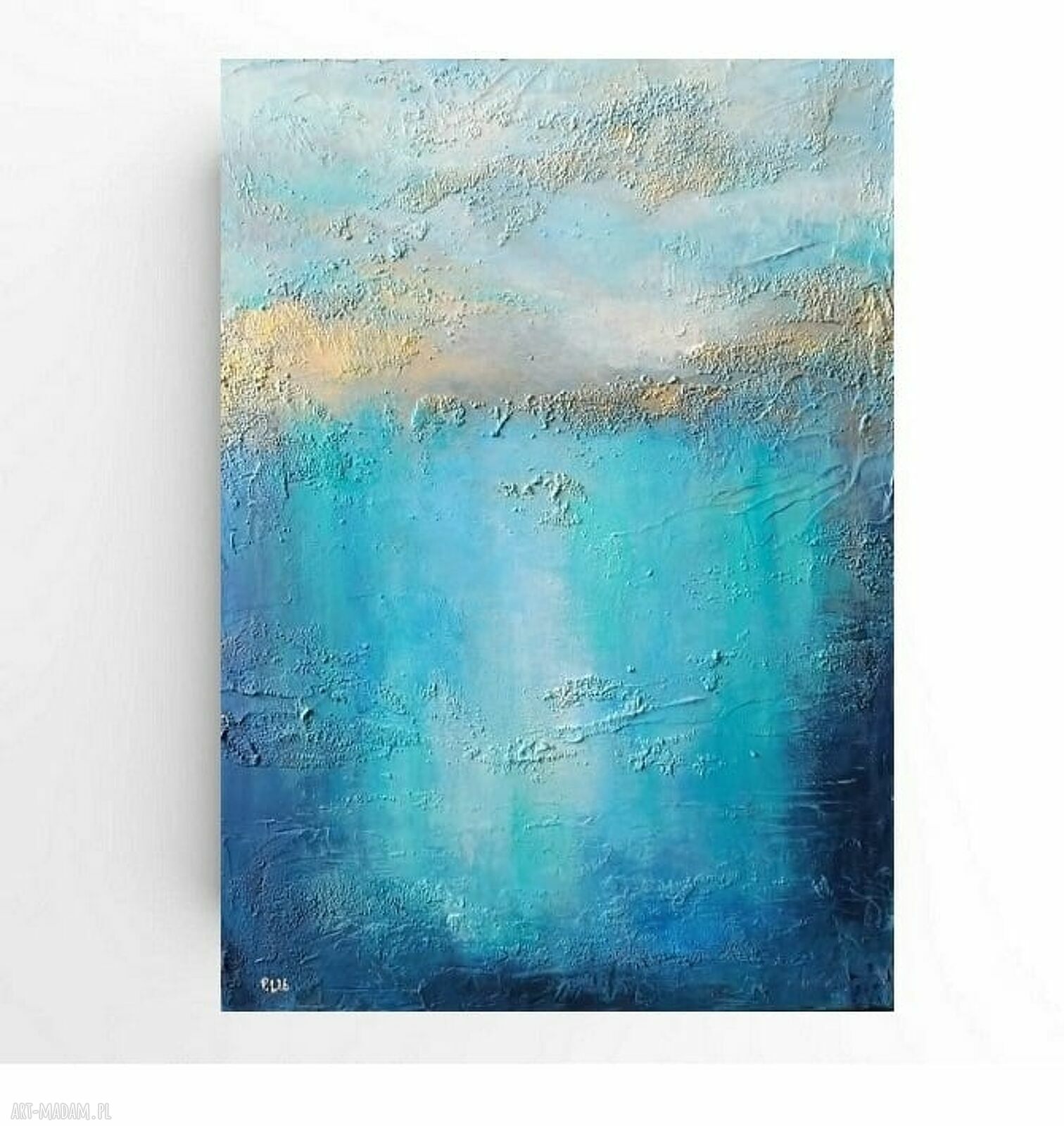Abstrakcja ze złotem - obraz akrylowy 70/50 cm