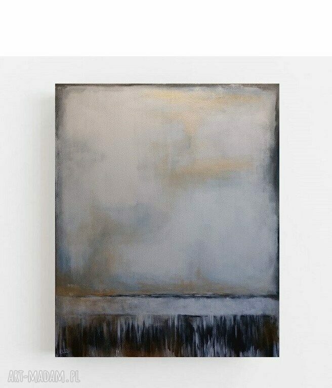 Abstrakcja ze złotem - obraz akrylowy 50 x 60 cm na płótnie bez ramy