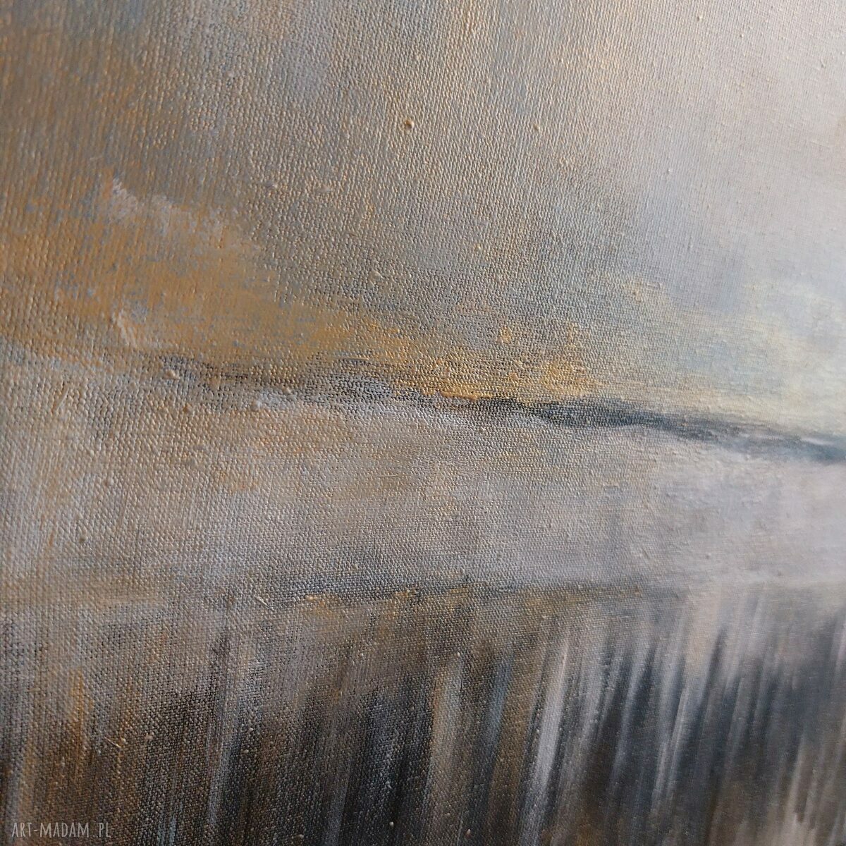 Abstrakcja ze złotem - obraz akrylowy 50 x 60 cm na płótnie bez ramy