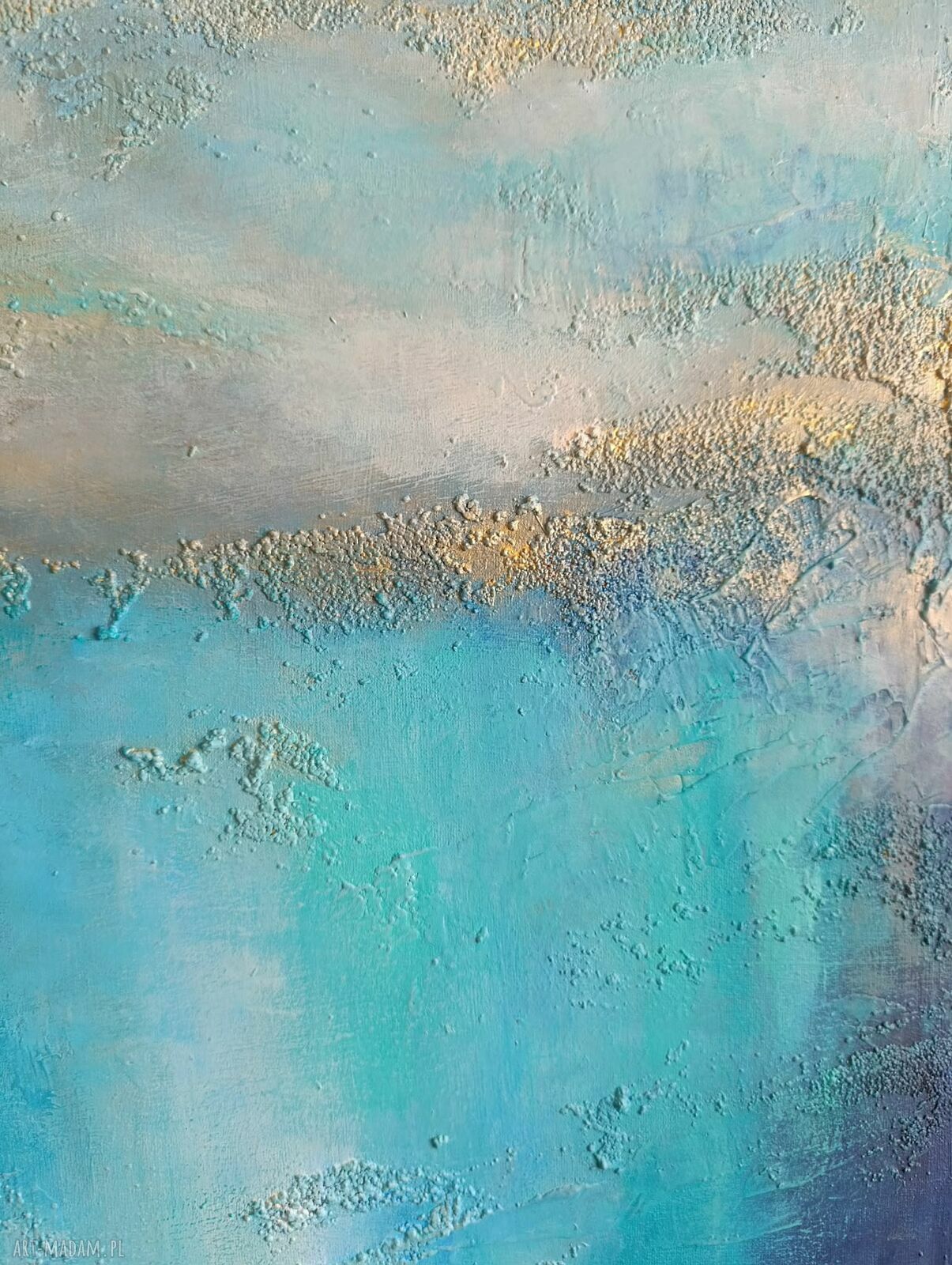 Abstrakcja ze złotem - obraz akrylowy 70/50 cm