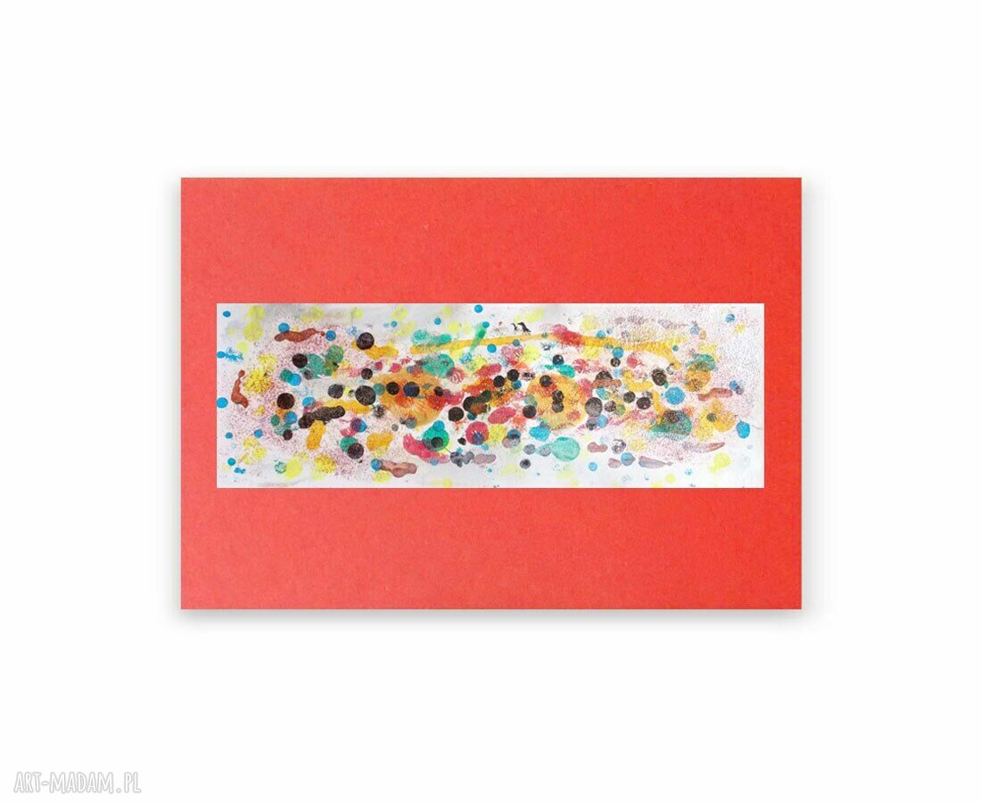Kolorowa abstrakcja w stylu minimalizmu - grafika 30x40 Annasko