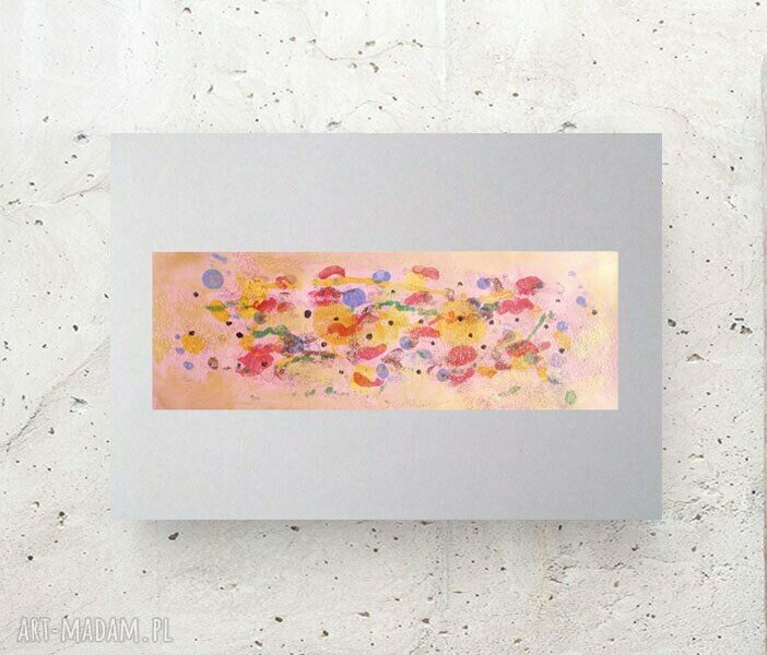 Abstrakcyjna grafika minimalizm 30x40 cm do sypialni - ręcznie malowane srebrno-złote akcenty