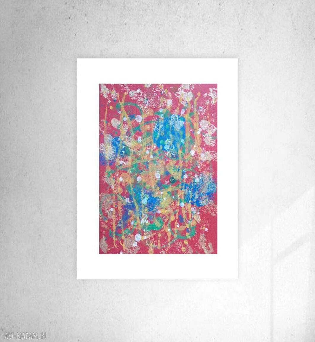 Abstrakcyjna grafika 30x40 cm do sypialni - nowoczesna dekoracja w stylu loft i boho