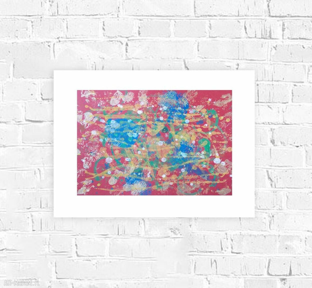 Abstrakcyjna grafika 30x40 cm do sypialni - nowoczesna dekoracja w stylu loft i boho