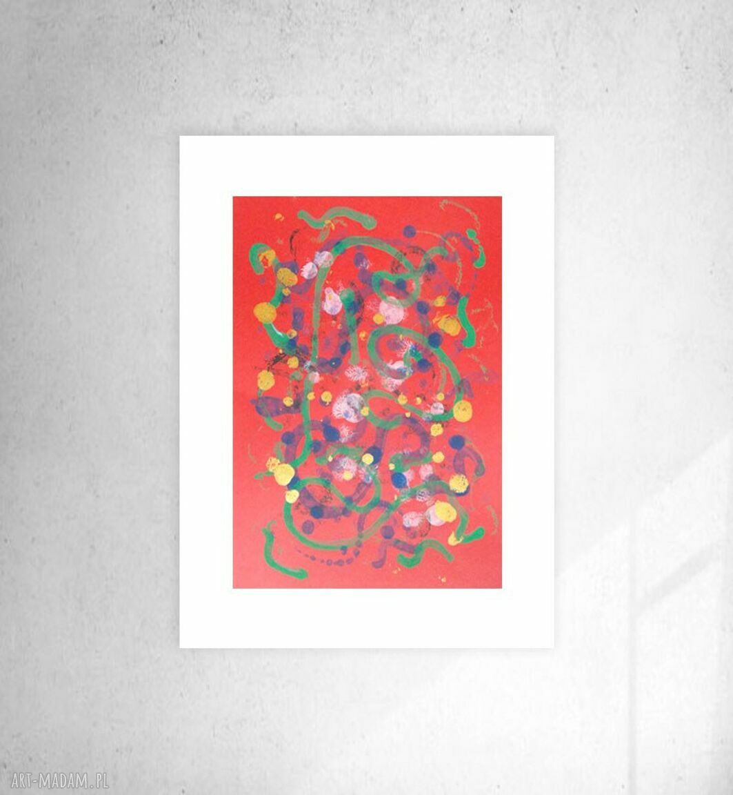 Abstrakcyjna grafika na ścianę 30x40 cm w nowoczesnym minimalizmie