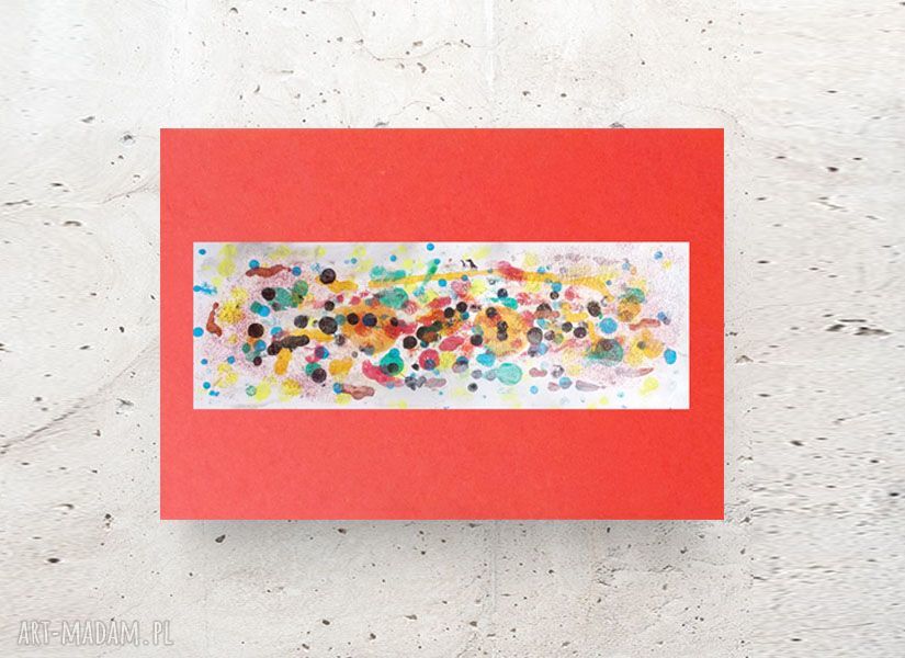 Kolorowa abstrakcja w stylu minimalizmu - grafika 30x40 Annasko