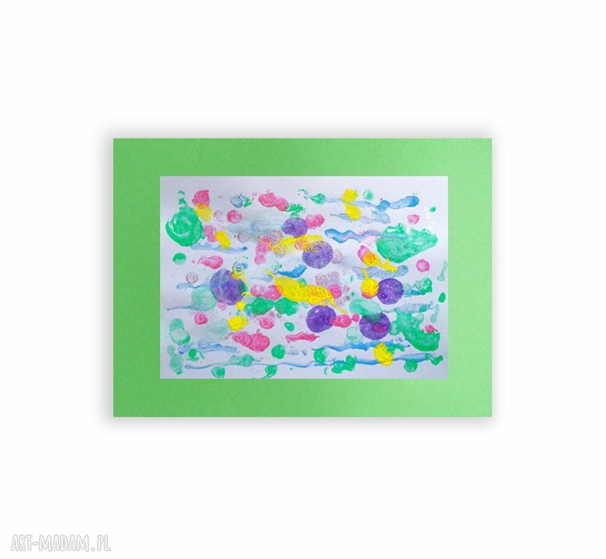 Kolorowa abstrakcja 30x40 - ręcznie malowana grafika na ścianę