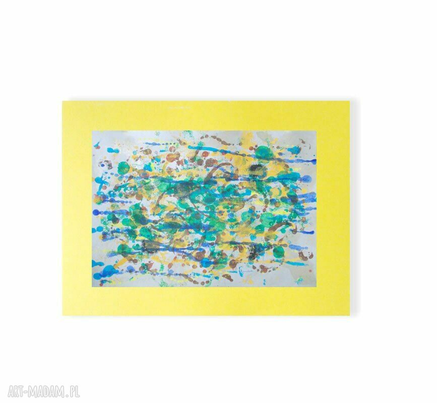 Ręcznie malowana abstrakcja 30x40 - minimalizm, loft i skandynawski klimat