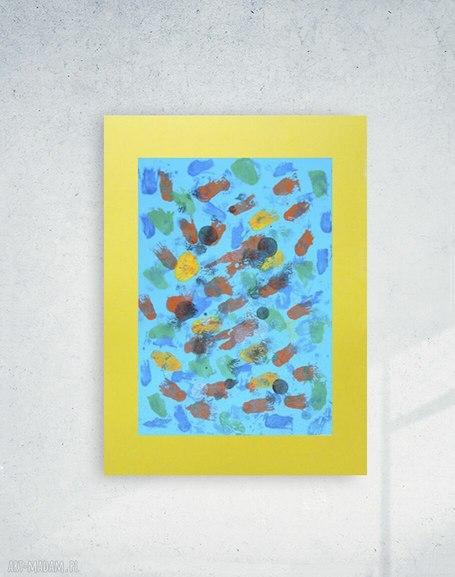 Ręcznie malowana abstrakcja 30x40 cm - nowoczesna dekoracja na ścianę do holu