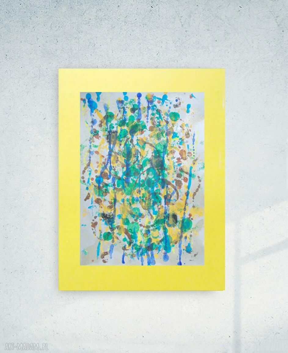 Ręcznie malowana abstrakcja 30x40 - minimalizm, loft i skandynawski klimat