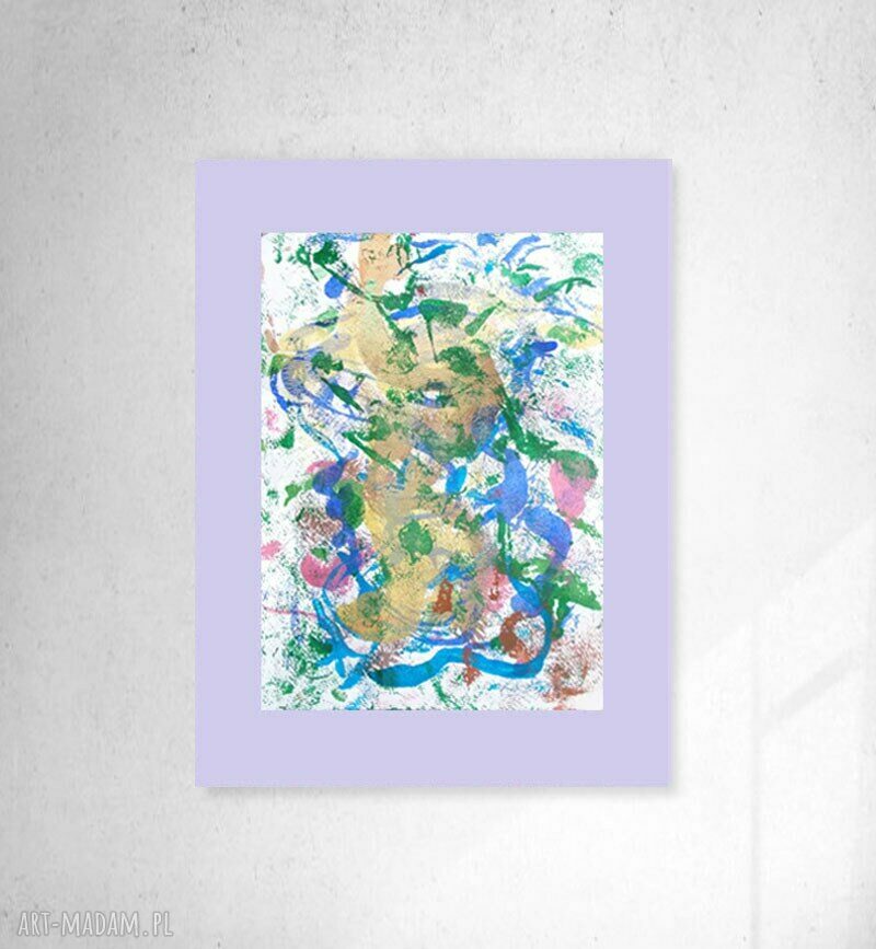 Abstrakcyjna grafika na ścianę 30x40 cm - kolorowa dekoracja w stylu loft i minimalizm