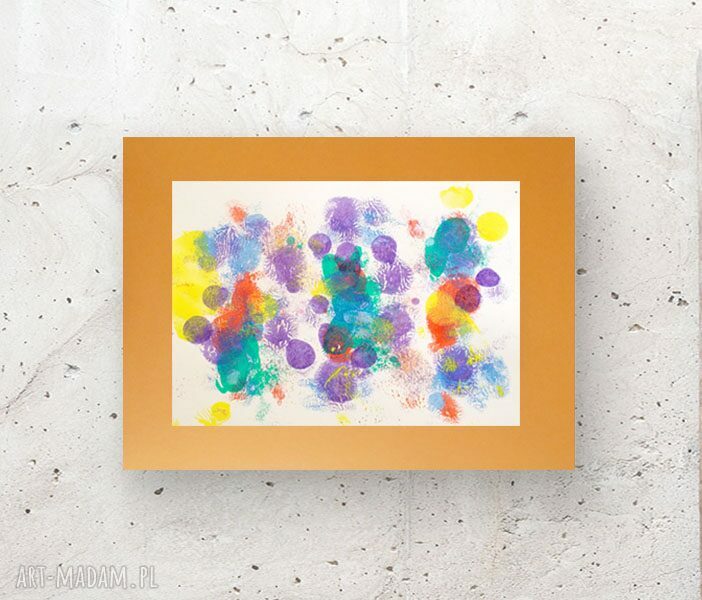 Abstrakcyjna dekoracja na ścianę 30x40 - loft i boho