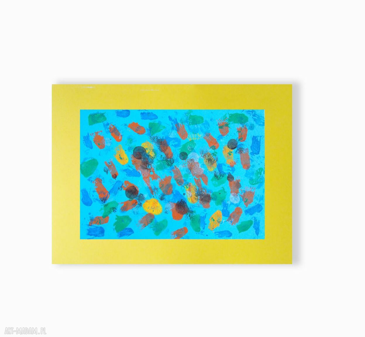 Ręcznie malowana abstrakcja 30x40 cm - nowoczesna dekoracja na ścianę do holu