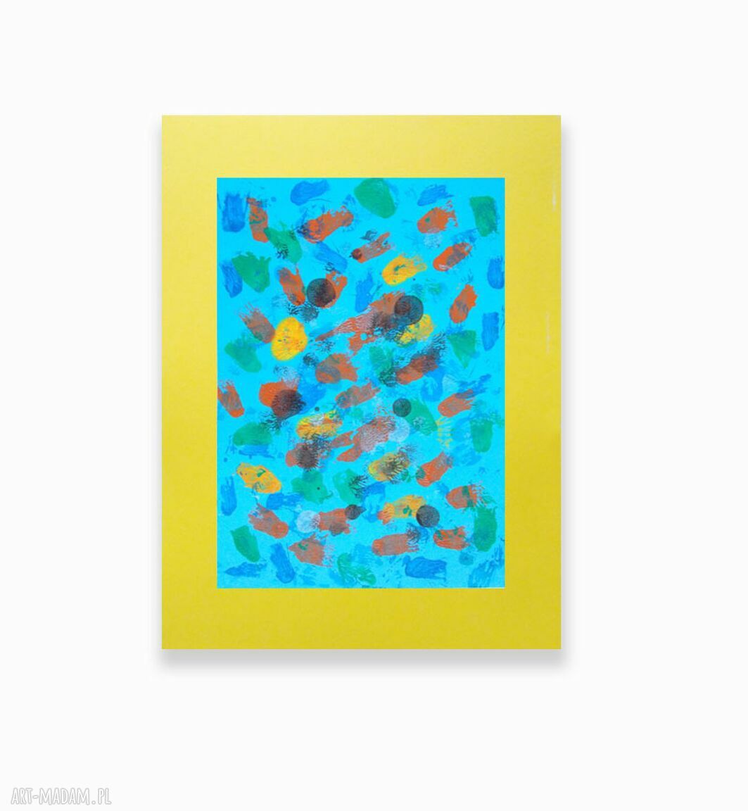 Ręcznie malowana abstrakcja 30x40 cm - nowoczesna dekoracja na ścianę do holu