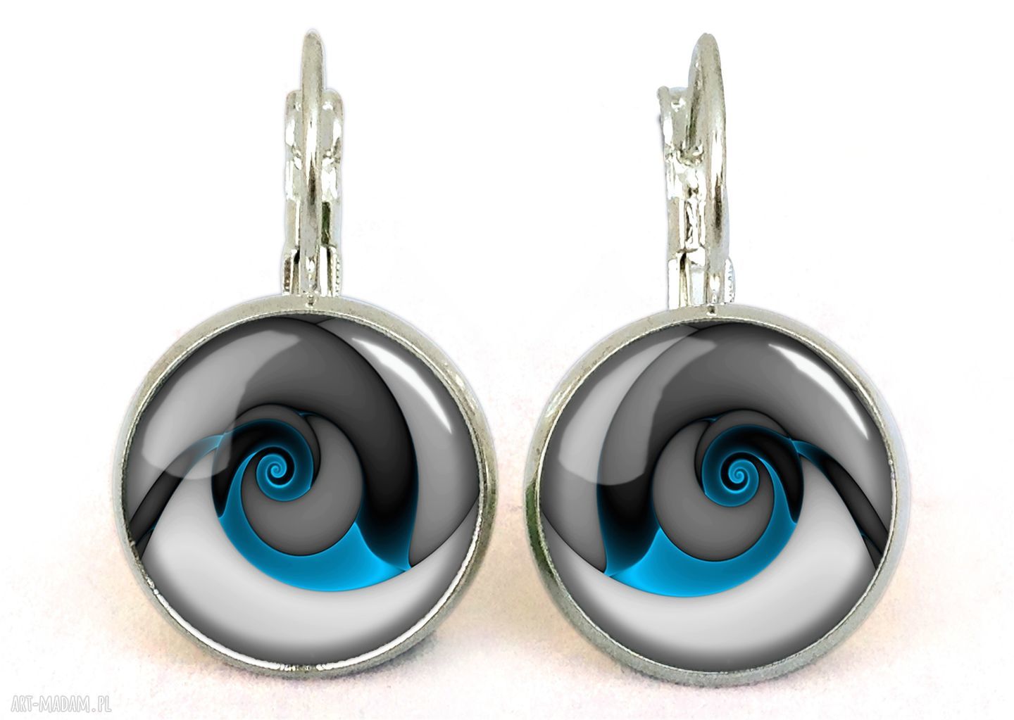 małe kolczyki wiszące ślimak spirale spiralne zakręcone