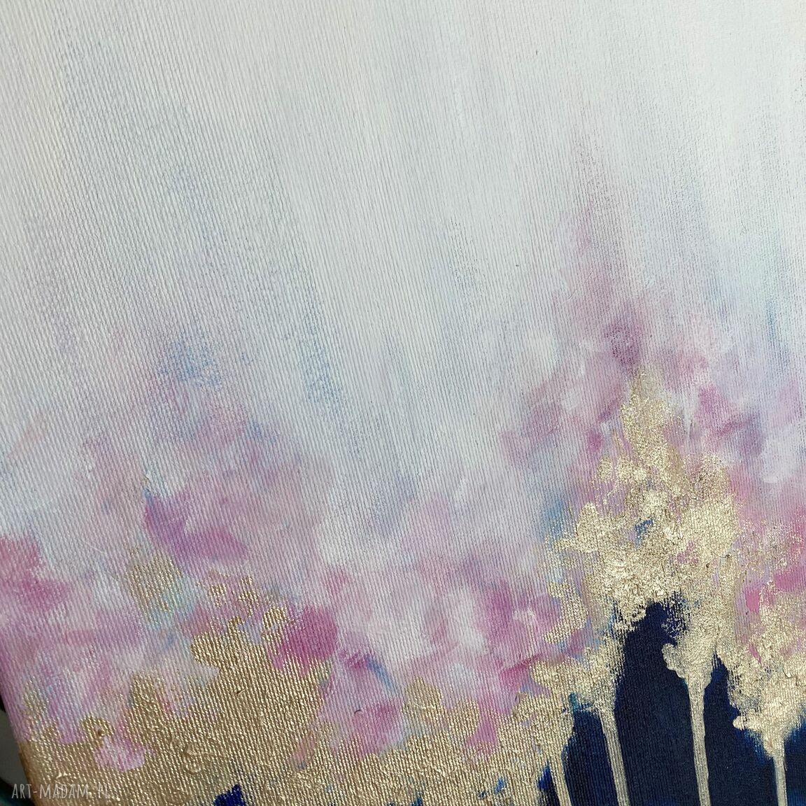 Enchanted II - abstrakcyjny obraz ręcznie malowany 60x60 cm