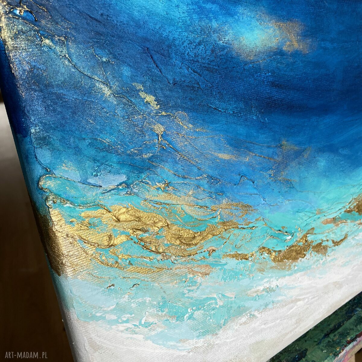 Abstrakcyjny obraz ze strukturą Maldives II 50x50 cm