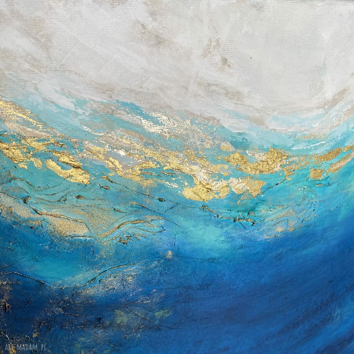 Abstrakcyjny obraz ze strukturą Maldives II 50x50 cm