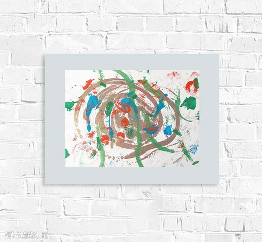 Abstrakcyjny obrazek 30x40 cm - minimalistyczna grafika do loftu