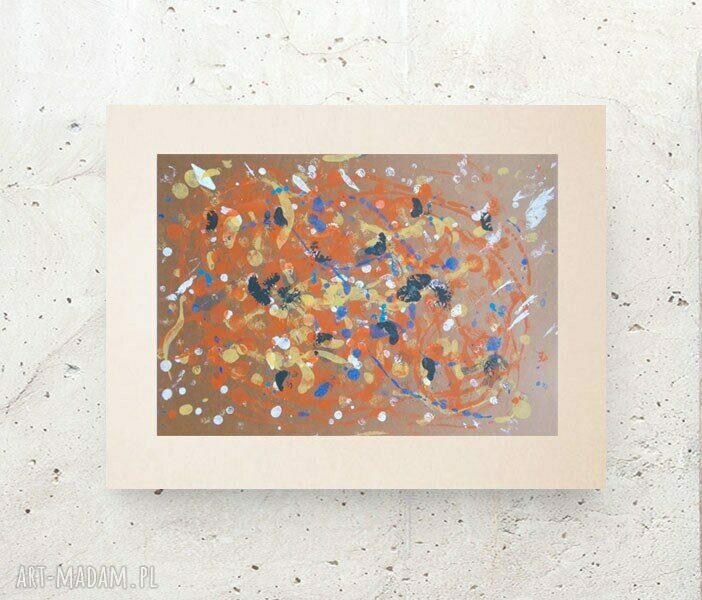 Abstrakcyjny obrazek do domu 30x40 cm - nowoczesny rysunek na ścianę