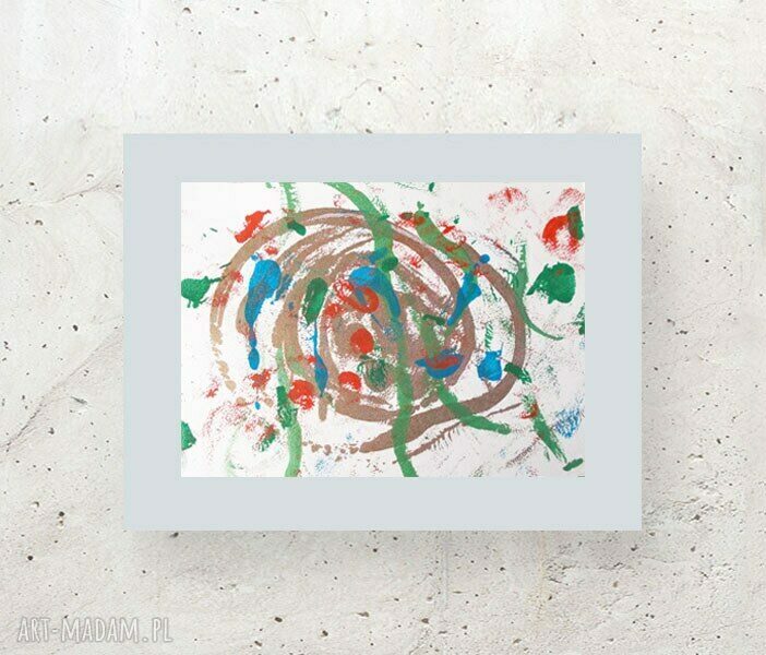 Abstrakcyjny obrazek 30x40 cm - minimalistyczna grafika do loftu