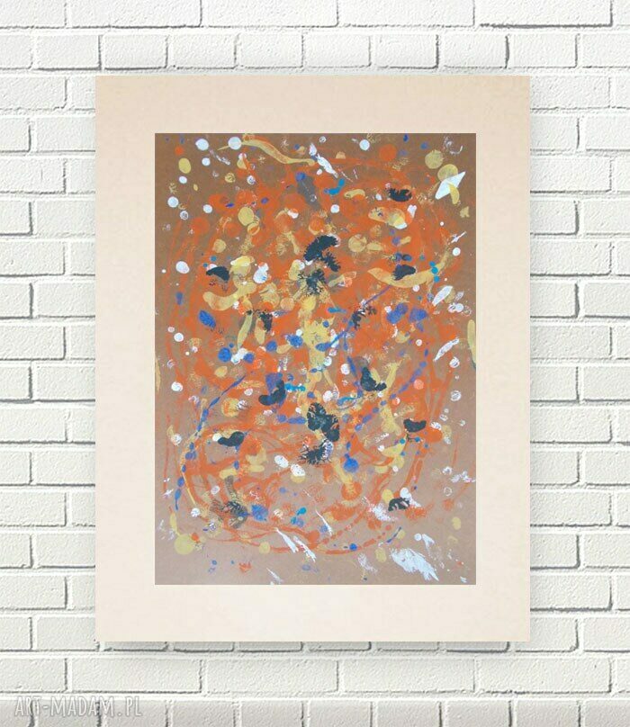Abstrakcyjny obrazek do domu 30x40 cm - nowoczesny rysunek na ścianę
