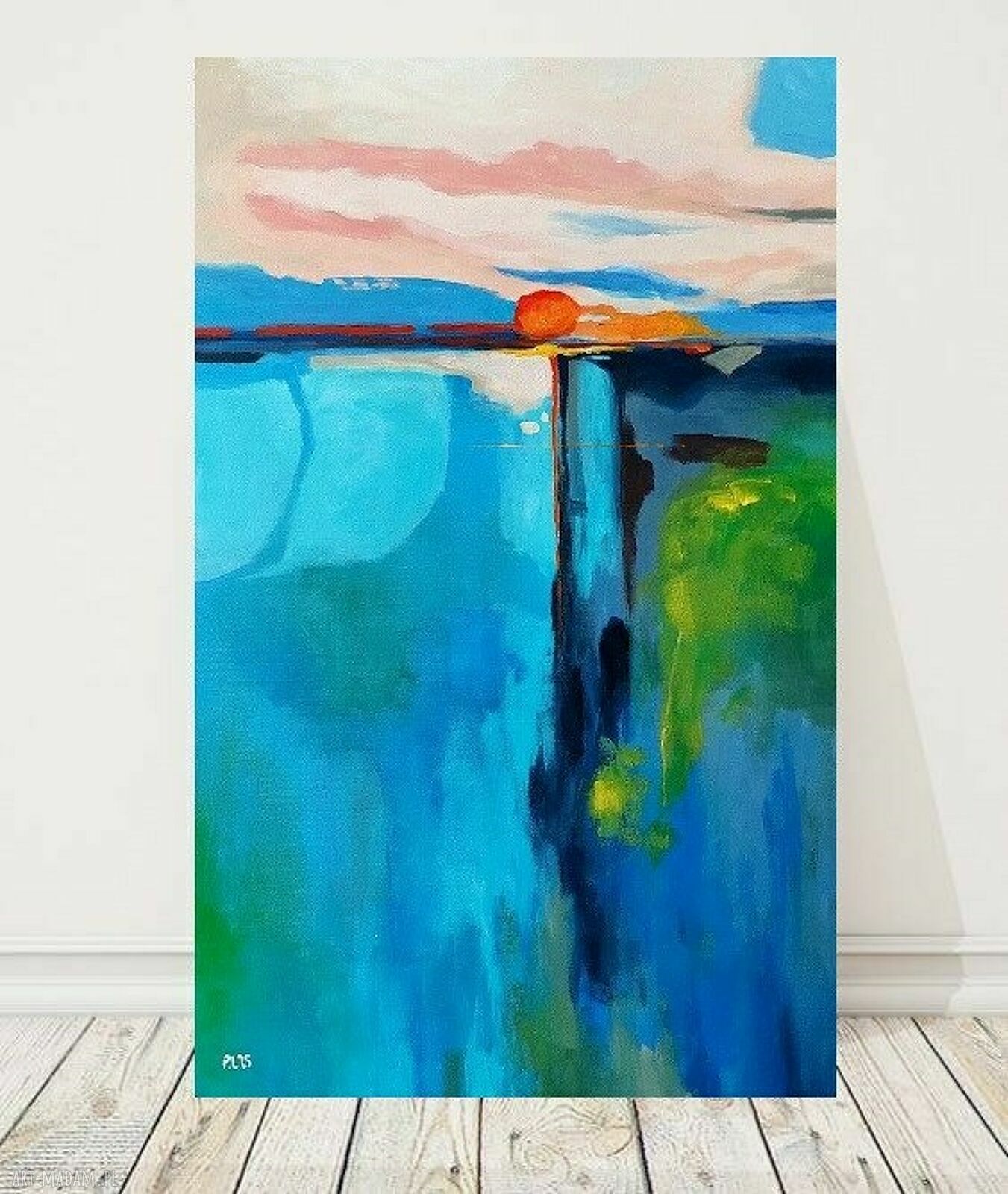 Pejzaż abstrakcyjny - obraz akrylowy na płótnie 80x50 cm