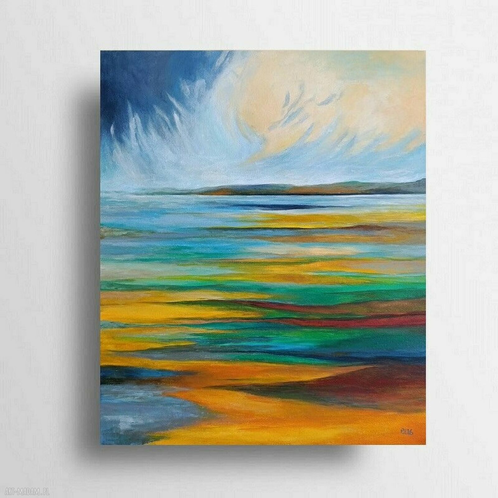 Pejzaż abstrakcyjny - obraz akrylowy 60x50 cm