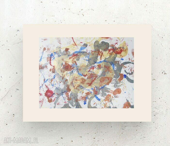 Abstrakcyjny rysunek 30x40 - nowoczesny obrazek A3 boho do wnętrz
