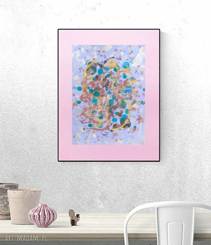 Abstrakcyjny rysunek do salonu i sypialni w stylu loft - 30x40 cm, bez ramy